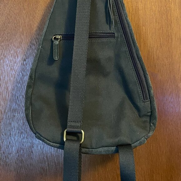 The Sak Geo Sling Backpack Green Moss Crossbody Bag - Picture 10 of 10